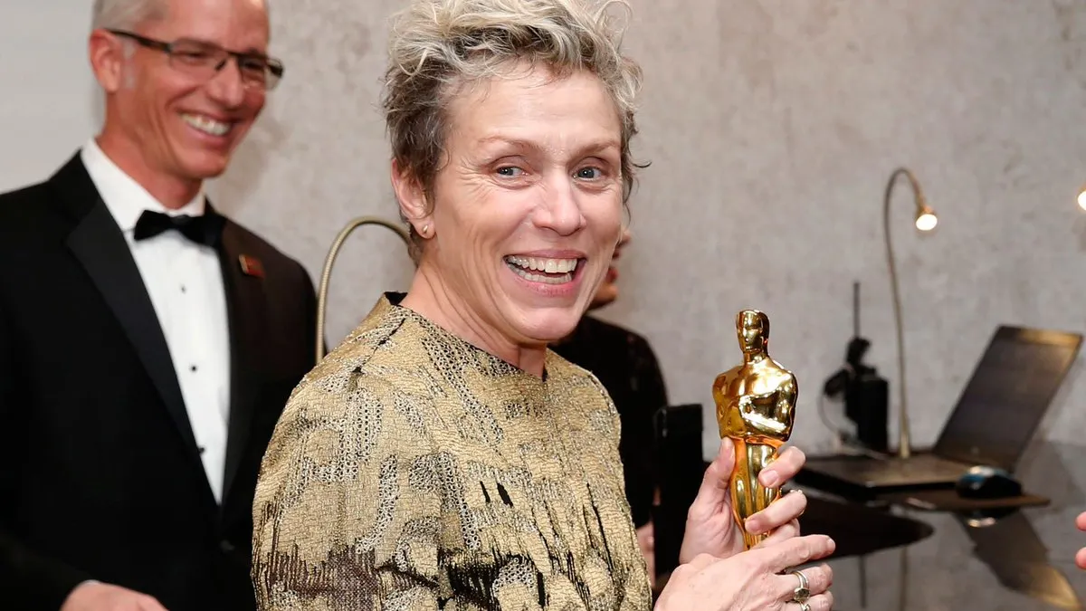 Oscarul primit de Frances McDormand a fost furat imediat după gală