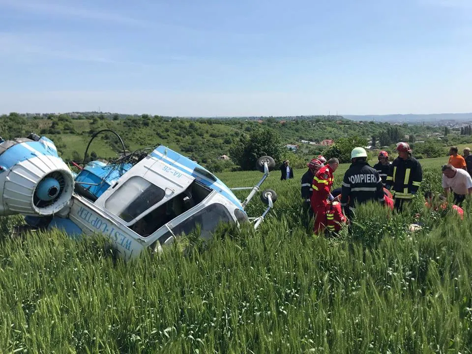 Elicopter prăbuşit la Turda