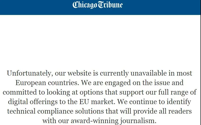GDPR a intrat în vigoare! Americanii taie accesul europenilor