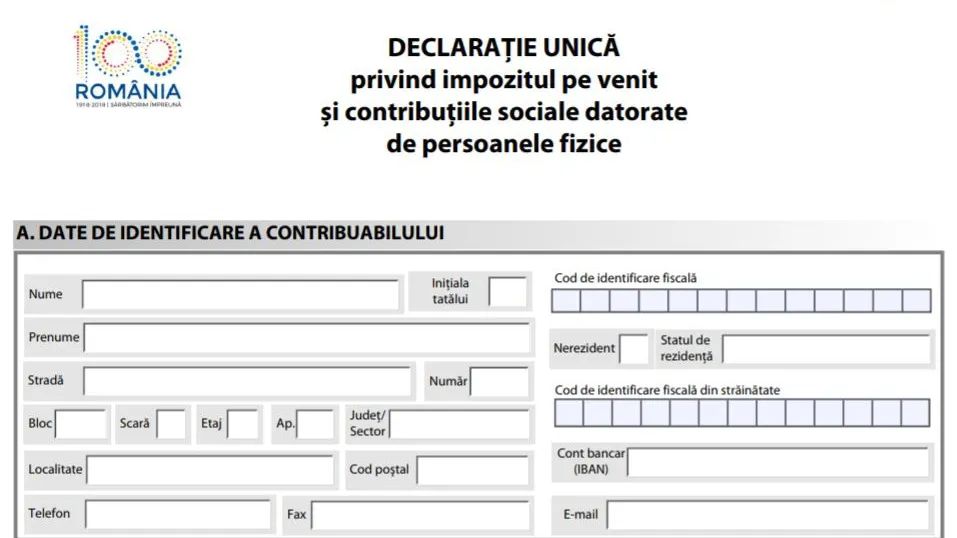 DECLARAȚIA UNICĂ. Atenție, formularul pentru declararea venitului trebuie depus până la această dată