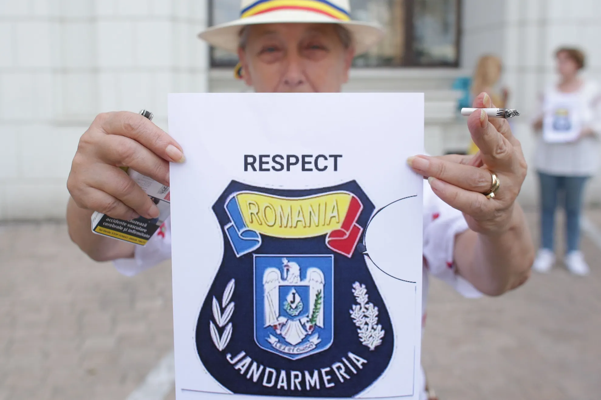 "Respect Jandarmeria Română", miting de susţinere cu 50 de oameni
