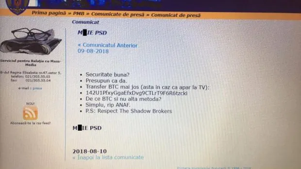 Site-ul Primăriei Capitalei a fost atacat de hackeri. Mesajul anti-PSD afișat pe pagină
