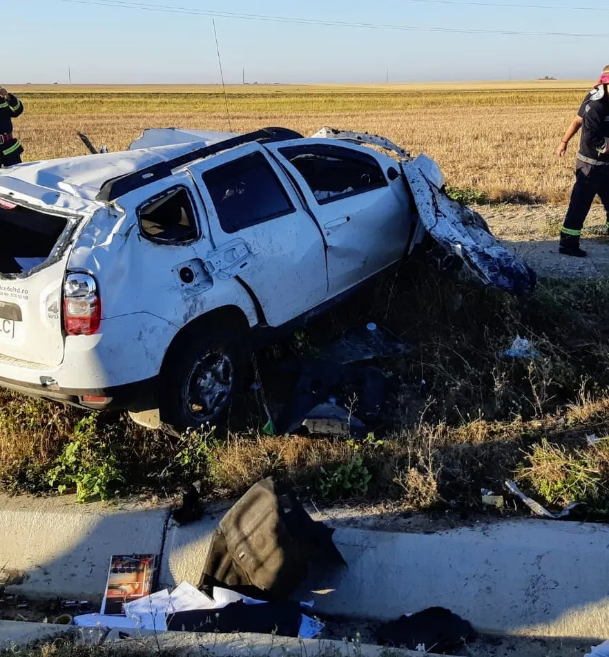 Accident groaznic în Caracal. O persoană a murit. Imagini cumplite