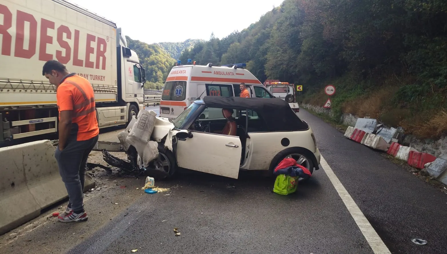 Al patrulea accident pe DN7, în mai puțin de 48 de ore