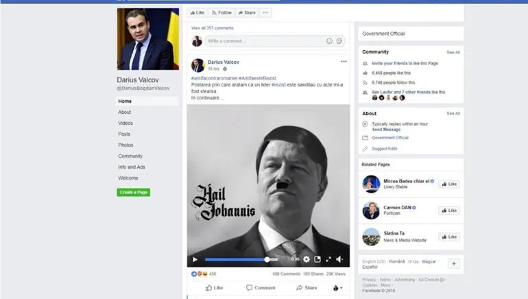 Scandalul Vâlcov - Iohannis/Hitler a ajuns în presa germană