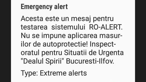 Atenţie, nu vă panicaţi! A început testarea sistemului RO-ALERT