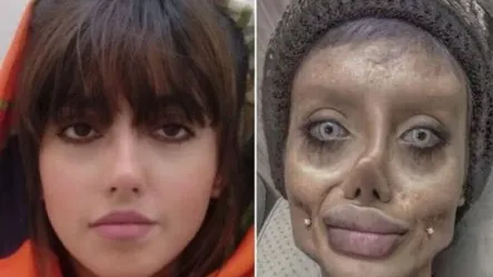 Iranianca de 20 ani care s-a transformat într-un zombie Angelina Jolie şi-a arătat faţa adevărată