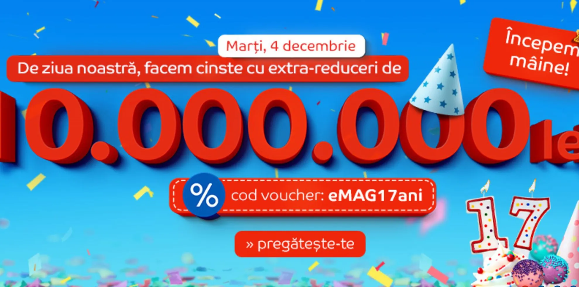 eMAG baga in sperieti pe toata lumea cu anuntul asta: „Facem cinste!”. Cati ani implineste magazinul