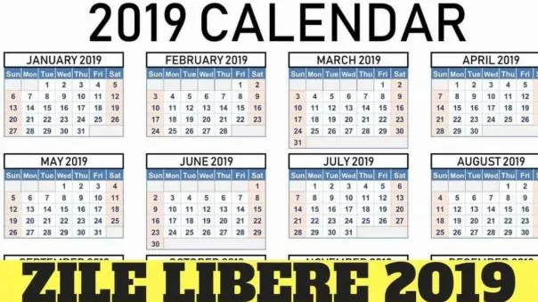 Zile libere 2019. Ghinion mare pentru români
