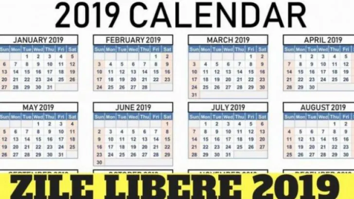 Zile libere 2019. Vești bune! Calendarul sărbătorilor legale