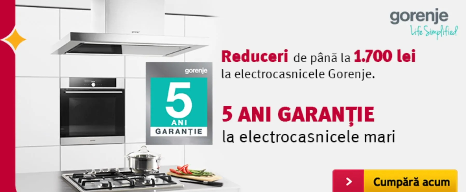 Altex - Reduceri de pana la 1700 de lei pentru electrocasnicele Gorenje
