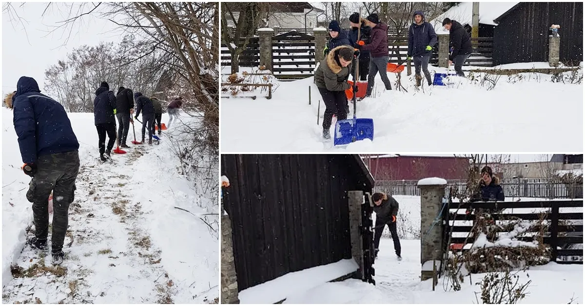Mai rar așa ceva! Ce au făcut tinerii dintr-o comună din Suceava pentru bătrânii din localitate?
