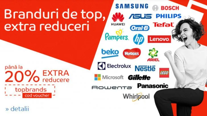 eMAG - Ultimele ore cu reduceri de pana la 20% pentru aceste branduri