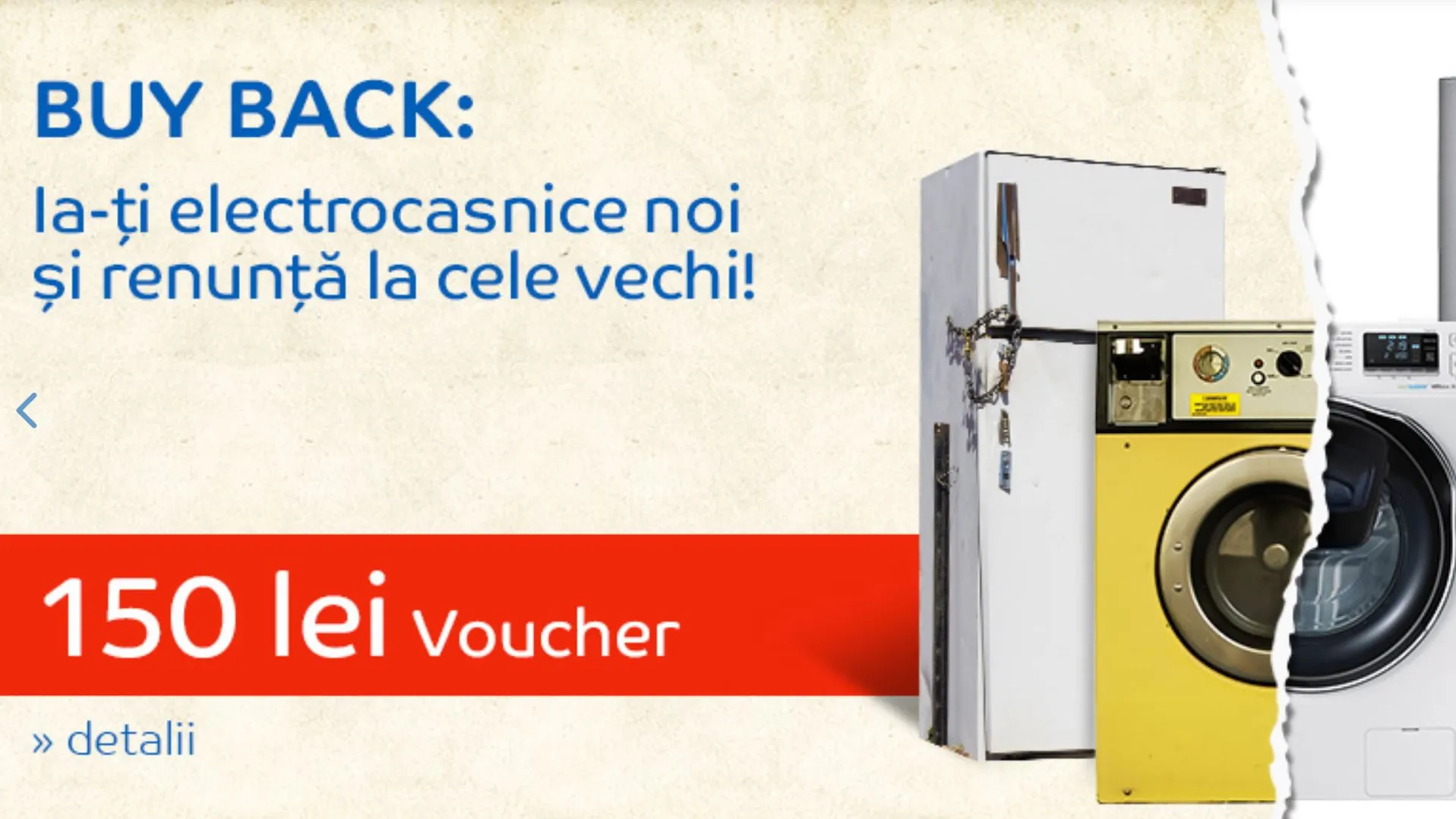 eMAG electrocasnice - BUY BACK - 150 de lei voucher