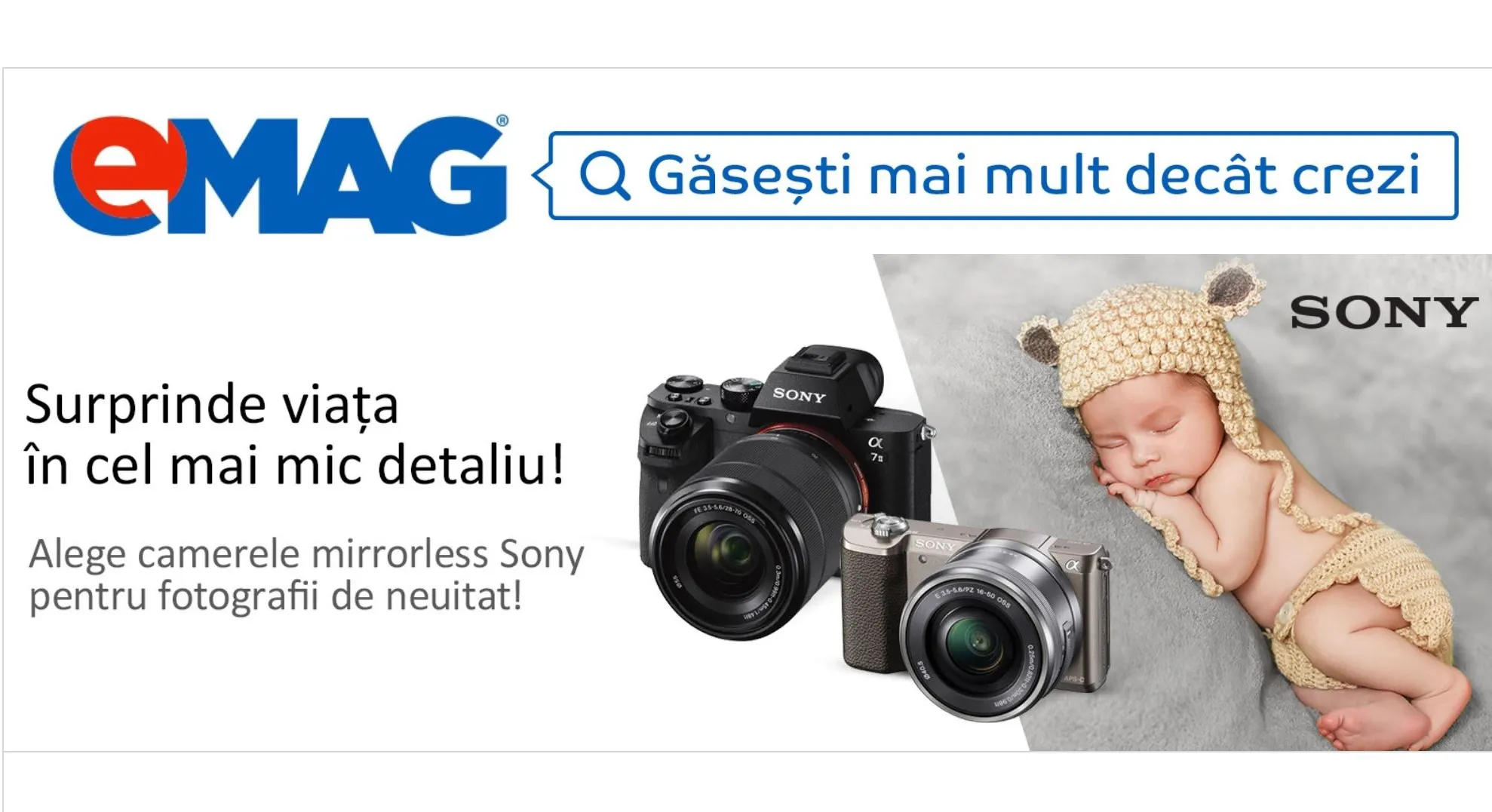 eMAG - Aparatele foto Sony au reduceri de pana la 35%