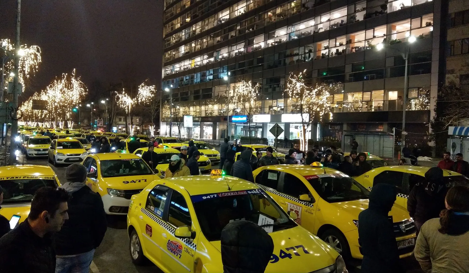 Dosar penal după protestul taximetriștilor de luni seară