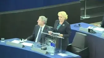 Preda, lui Dăncilă, în PE: În momentul în care discutaţi, în țară, un post TV are emisia suspendată
