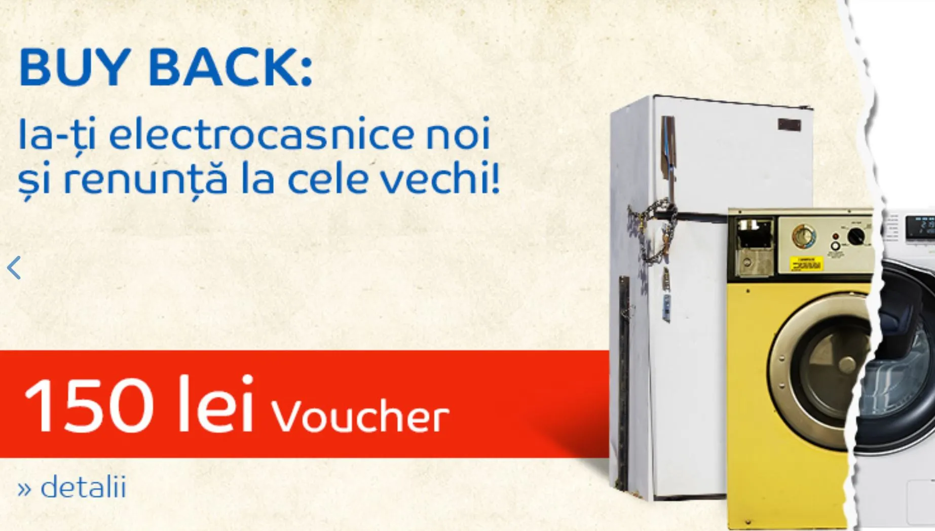 eMAG electrocasnice - BUY BACK - 150 de lei voucher
