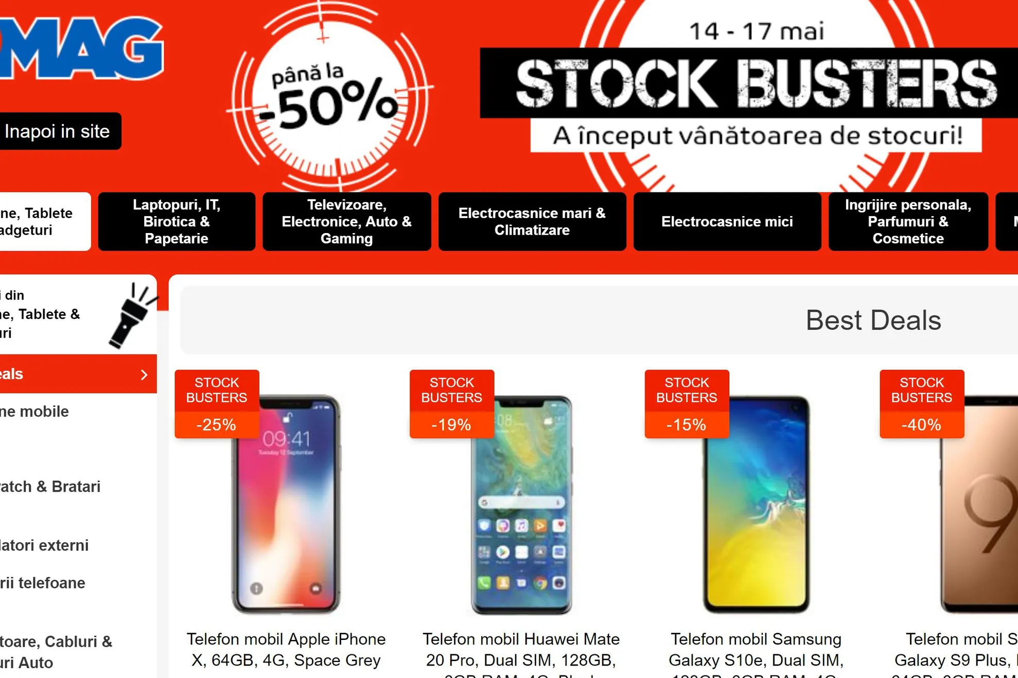 eMAG Stock Busters - Cea mai mare promotie de reduceri din acest an