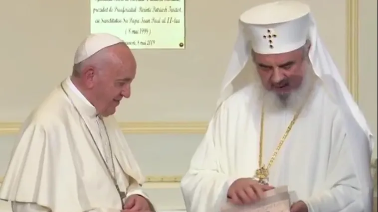 Discursul integral al Papei Francisc la întâlnirea cu Patriarhul Daniel