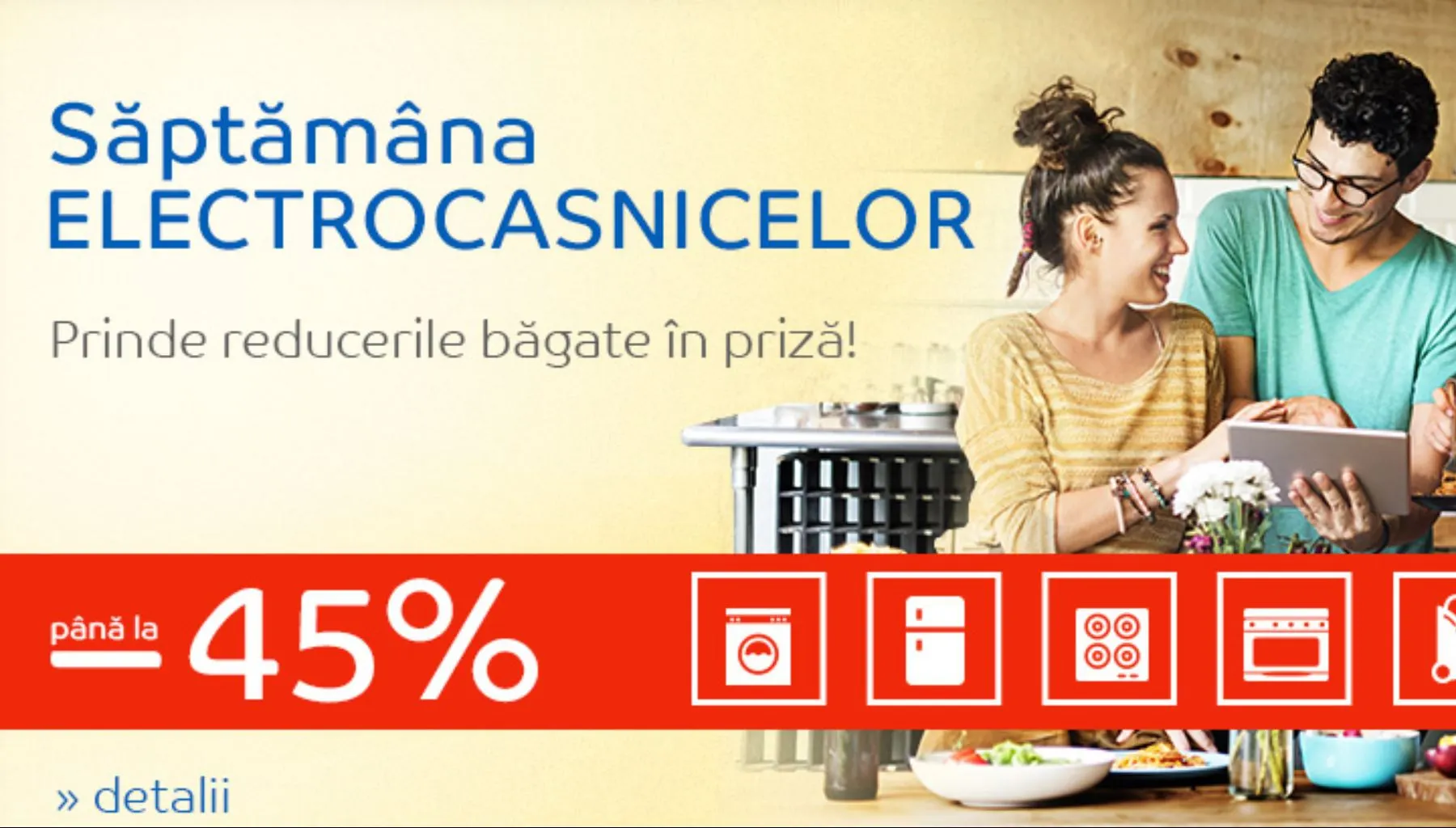 eMAG Saptamana electrocasnicelor - Reduceri de pana la 45% pentru o multime de produse