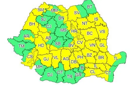 Alertă meteo de disconfort termic și furtuni în aproape toată țara