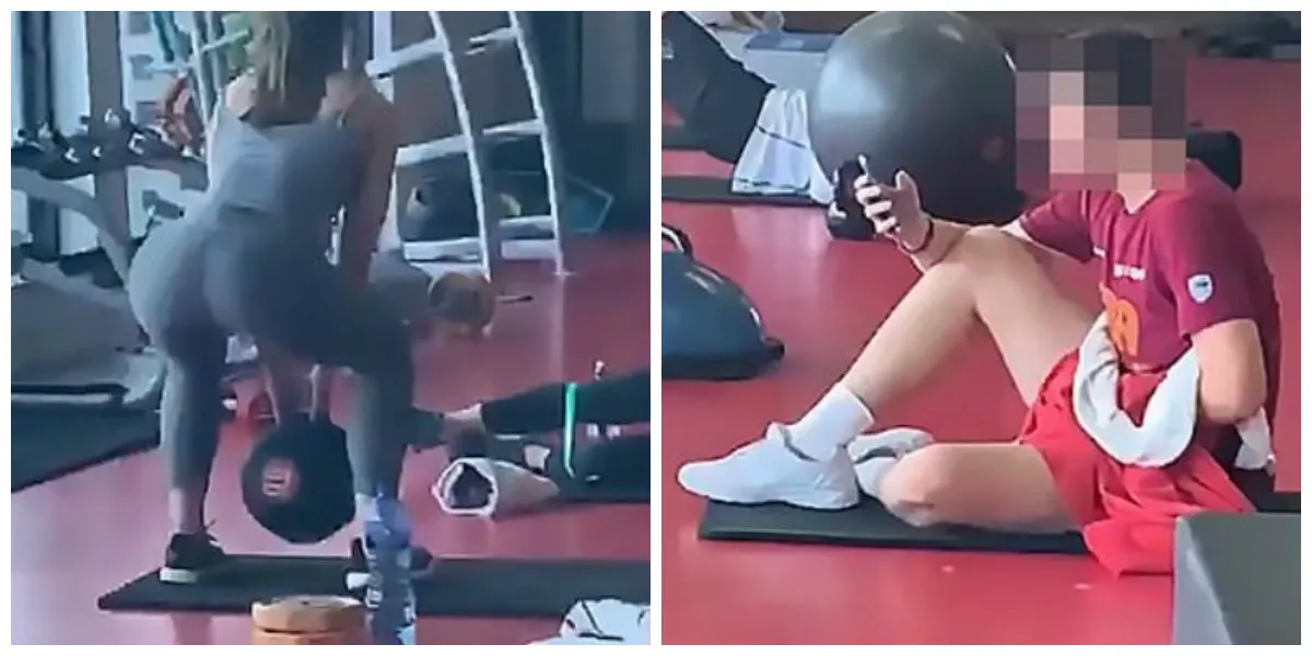 A stat la sală lângă o bombă sexy cu colanţi strâmţi şi şi-a acoperit mâna cu o bluză. ŞOC ce făcea!