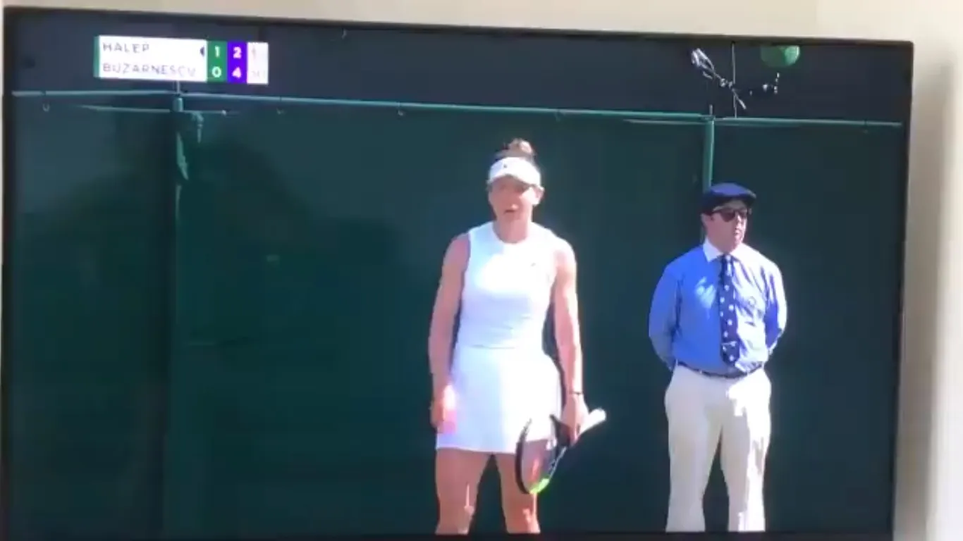 Gest scandalos făcut de Simona Halep, surprins de camerele TV
