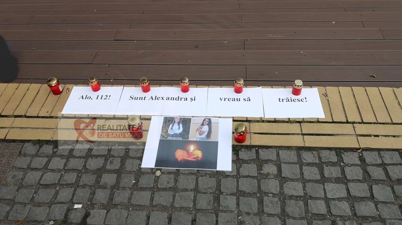 Protest la Satu Mare pentru Alexandra: ”Alo, 112? Sunt Alexandra și vreau să trăiesc!”