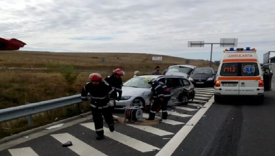 Ciocnire în lanț pe autostradă, în apropiere de Timișoara