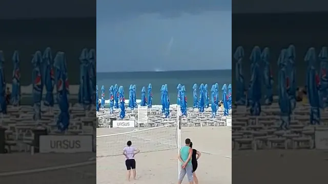 Imagini ireale: Tornadă formată în Marea Neagră