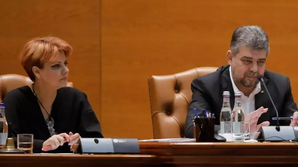 Lia Olguața Vasilescu și Marcel Ciolacu Foto: INQUAM/George Călin