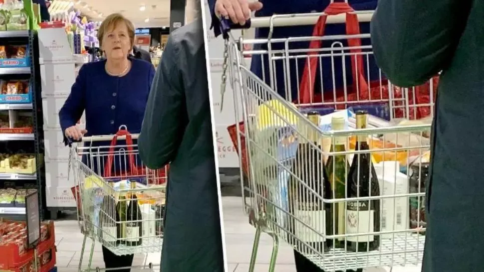 Coronavirus: Angela Merkel, la cumpărături de hârtie igienică și vin Foto: bild.de