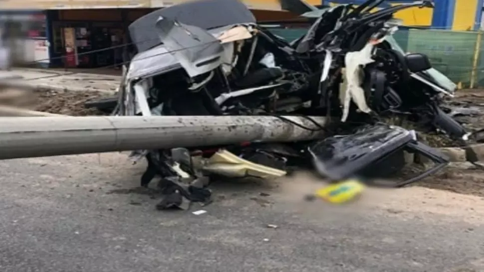 Accident grav de circulație în Giurgiu! Un Audi s-a rupt în două pe șoseaua București