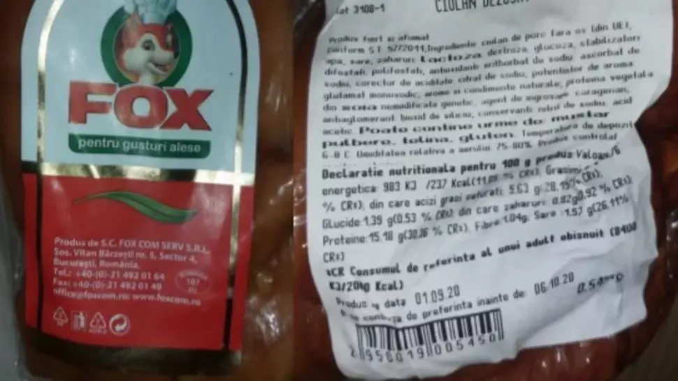 Alertă alimentară, este vizat un tip de CIOLAN AFUMAT distribuit în magazinele Carrefour