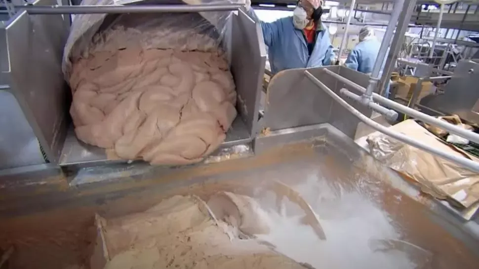 VIDEO - Din ce sunt făcuți crenvurștii. Imagini scăpate dintr-o fabrică
