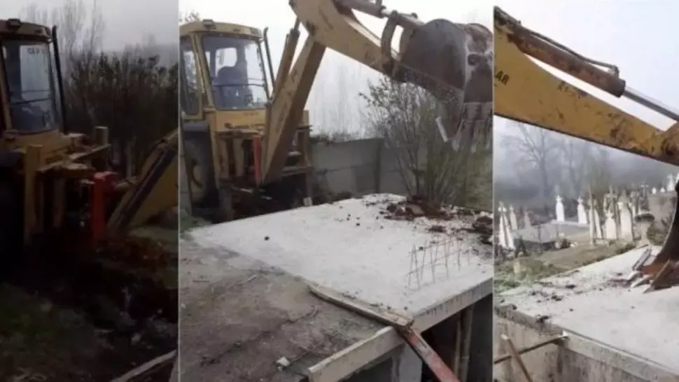 Cavou dărâmat cu excavatorul de preot, în strigătele disperate ale proprietarei