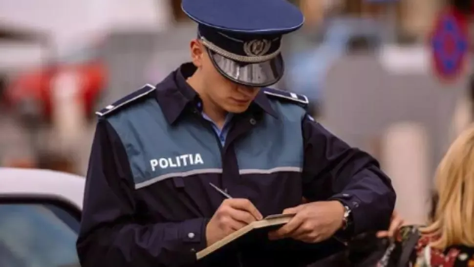 Polițist - imagine cu notă sugestivă