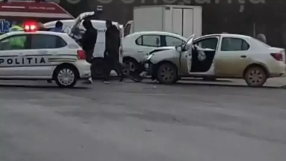 VIDEO Carambol rutier spectaculos la Constanța