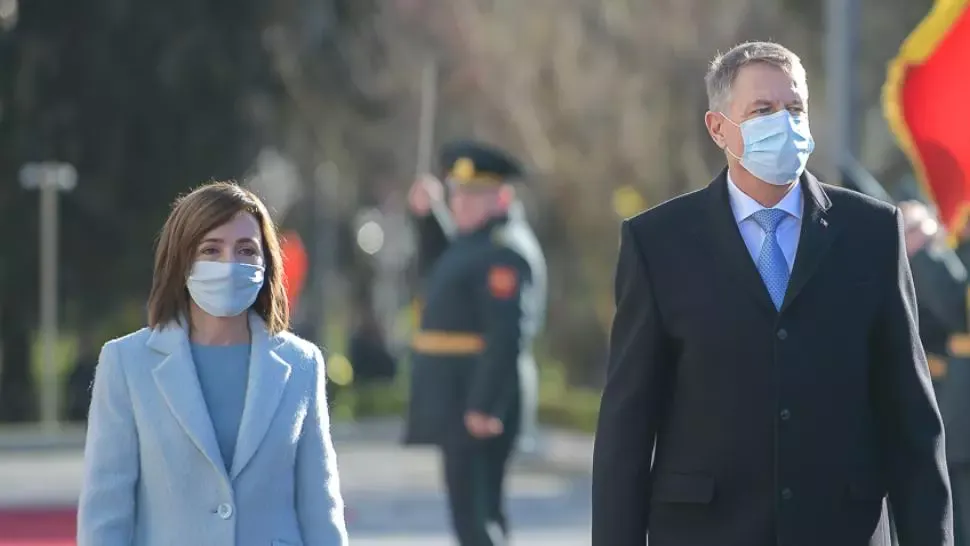 Klaus Iohannis și Maia Sandu, Chișinău, 29 decembrie 2020 Foto: Administrația Prezidențială