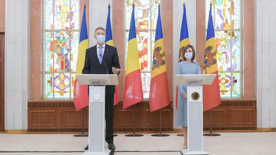 Klaus Iohannis și Maia Sandu. Foto: Administrația prezidențială