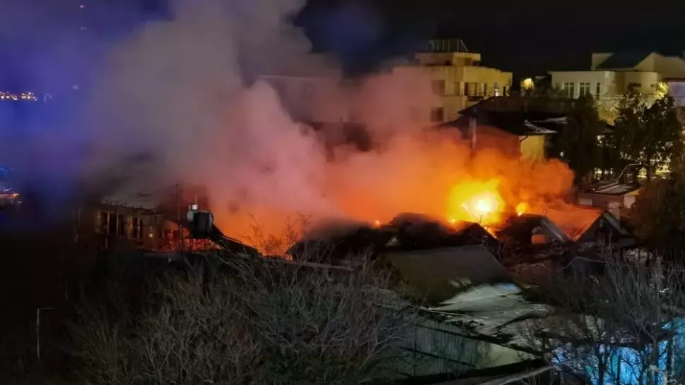 Incendiu puternic în Techirghiol