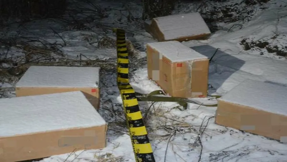 Pachete cu țigări confiscate la frontiera de nord