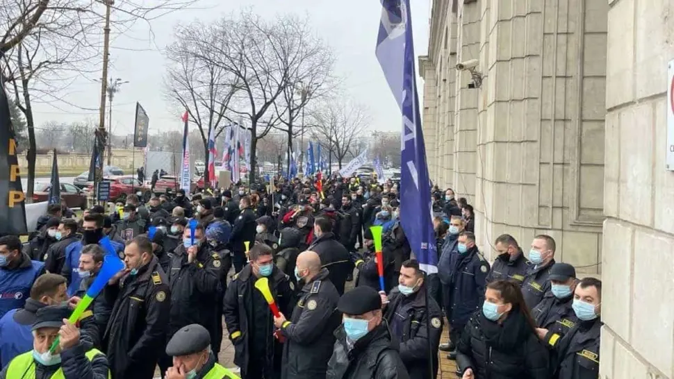 Protest al angajaților din penitenciare. Foto: Facebook
