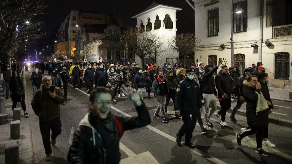 Protestatarii și-au îndreptat nemulțumirile către cadrele medicale. Foto Inquam