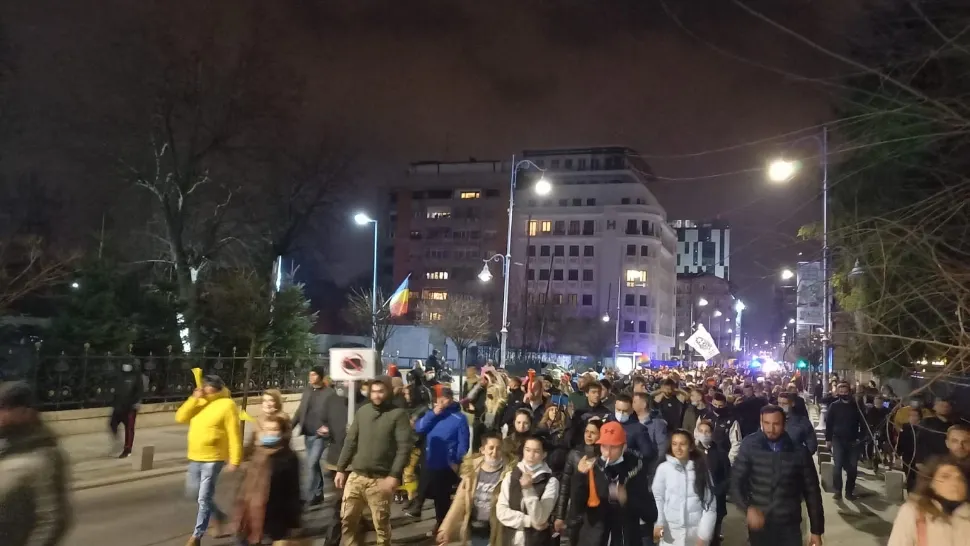 Proteste antirestrictii in Bucuresti