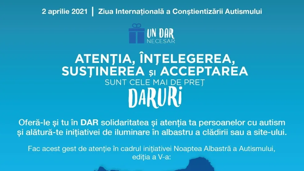 2 aprilie - Ziua internaţională a conştientizării autismului