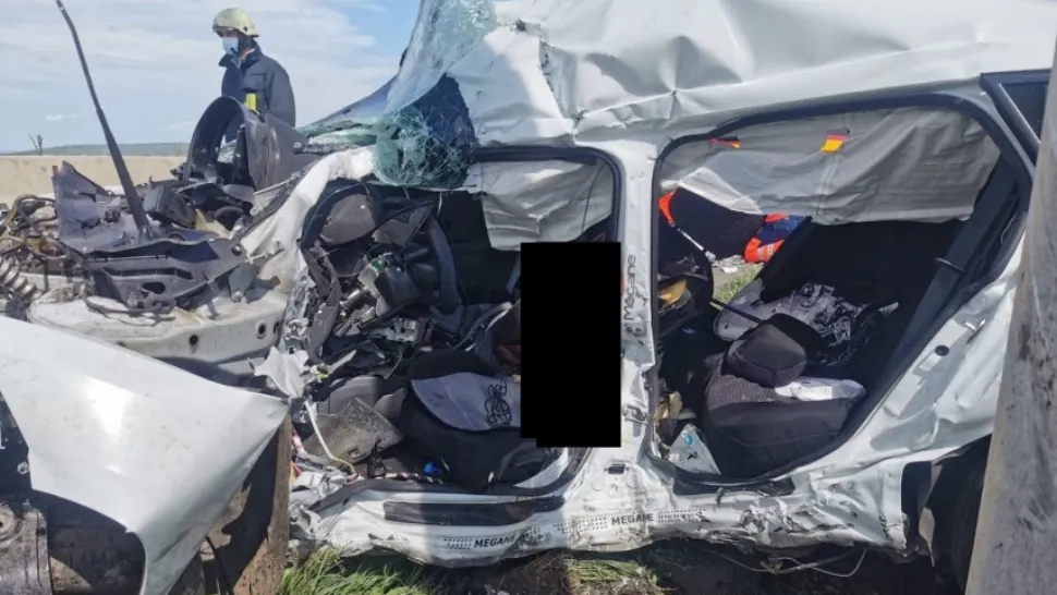 Accident infiorator pe DN 1 (sursă foto: Ziua de Constanta)