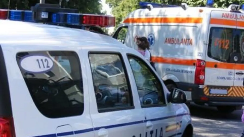 Intervenție ambulanta accident Tulcea