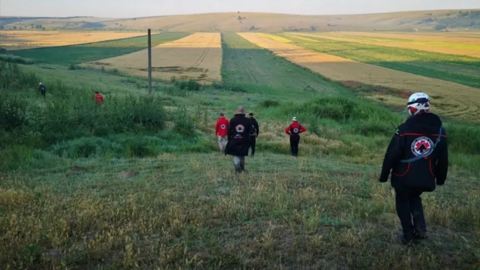 Imagini din timpul operatiunilor de cautare